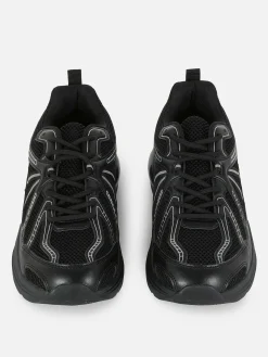 Paneled Low-Top Sports Sneakers