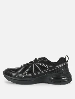 Paneled Low-Top Sports Sneakers
