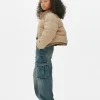 Panelled Borg Puffer Jacket