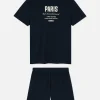 Paris T-Shirt And Shorts Pajamas