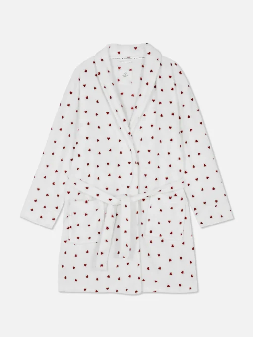 Patterned Fluffy Robe