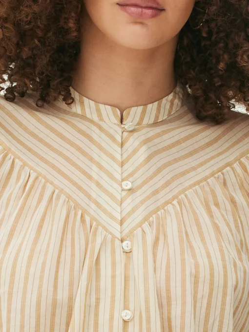 Patterned Peasant Blouse