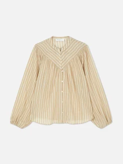 Patterned Peasant Blouse