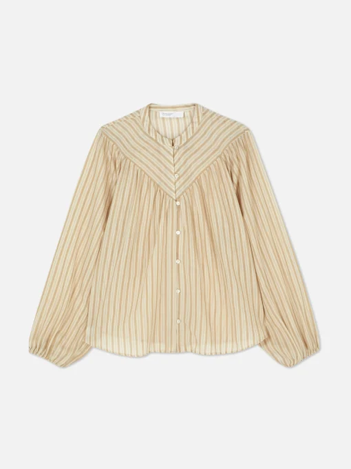 Patterned Peasant Blouse