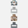 4pk Rectangle Bulldog Hair Clips