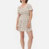 Plissé Shirred Mini Dress