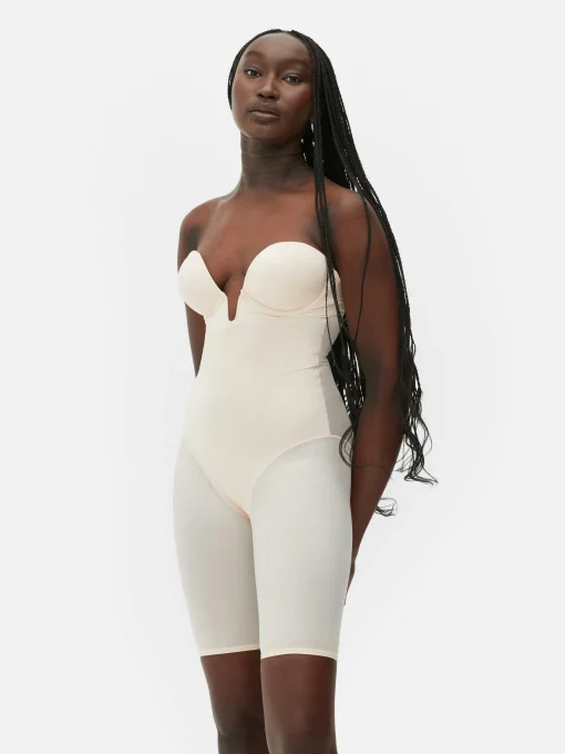 Plunging Cup Longline Shapewear Bodysuit