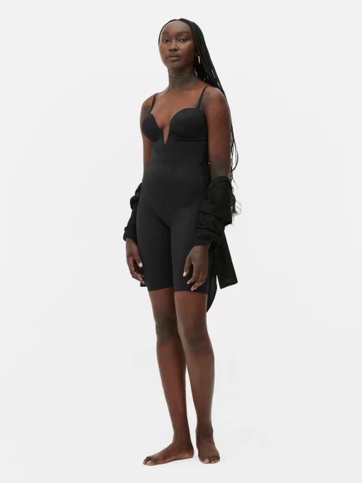 Plunging Cup Longline Shapewear Bodysuit