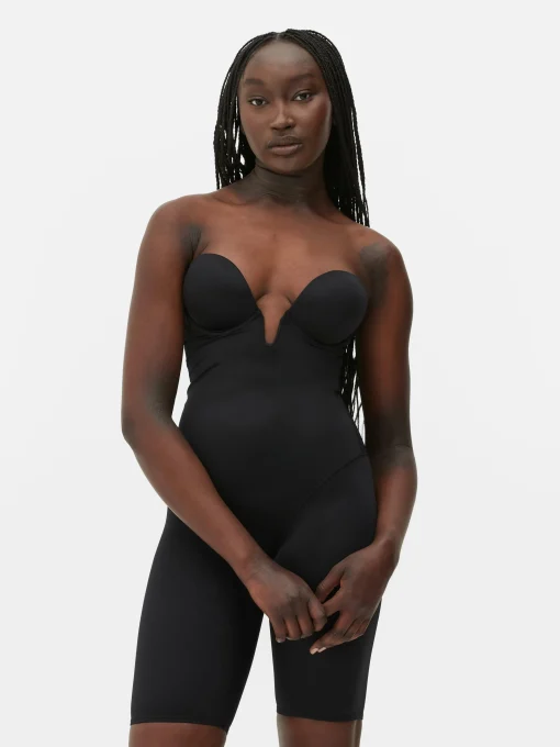 Plunging Cup Longline Shapewear Bodysuit