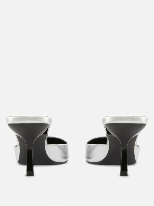 Pointed Toe Heeled Mules
