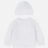 Premature Cardigan And Hat Set
