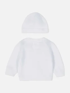Premature Cardigan And Hat Set