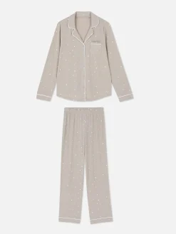 Printed Boyfriend Pajamas