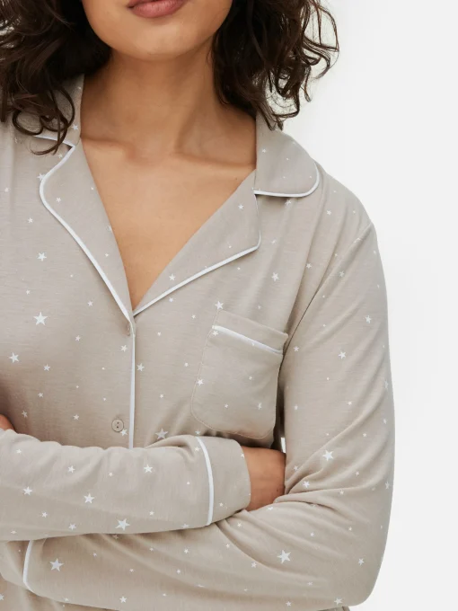Printed Boyfriend Pajamas