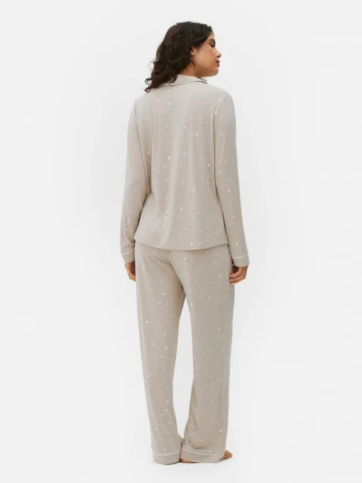 Printed Boyfriend Pajamas