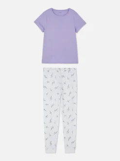 Printed Jersey Short Sleeve Pajamas