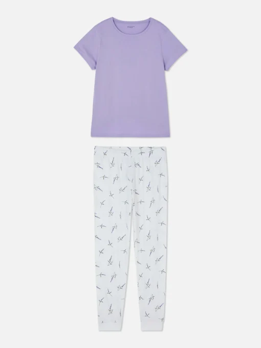 Printed Jersey Short Sleeve Pajamas