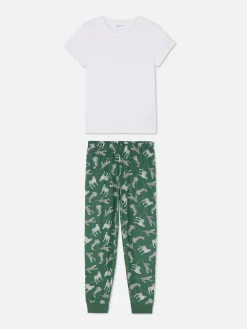 Printed Jersey Short Sleeve Pajamas