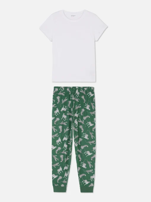 Printed Jersey Short Sleeve Pajamas