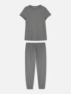 Printed Jersey Short Sleeve Pajamas