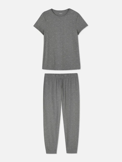 Printed Jersey Short Sleeve Pajamas