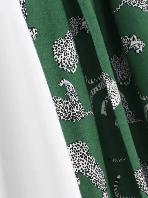 Printed Jersey Short Sleeve Pajamas