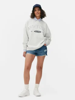 Printed Oversized Sweatshirt