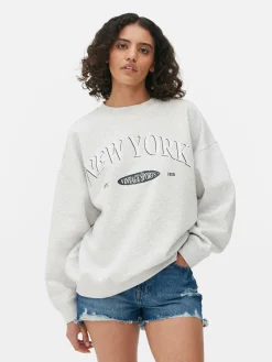 Printed Oversized Sweatshirt