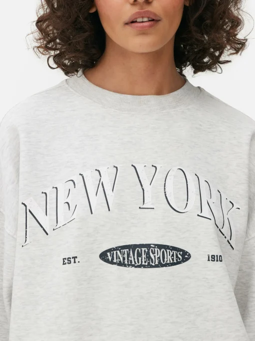 Printed Oversized Sweatshirt
