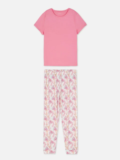 Printed Short Sleeve Pajamas