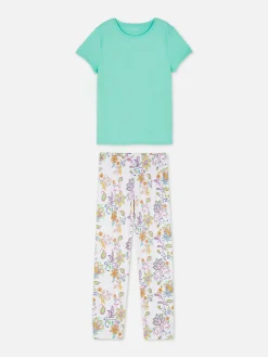 Printed Short Sleeve Pajamas