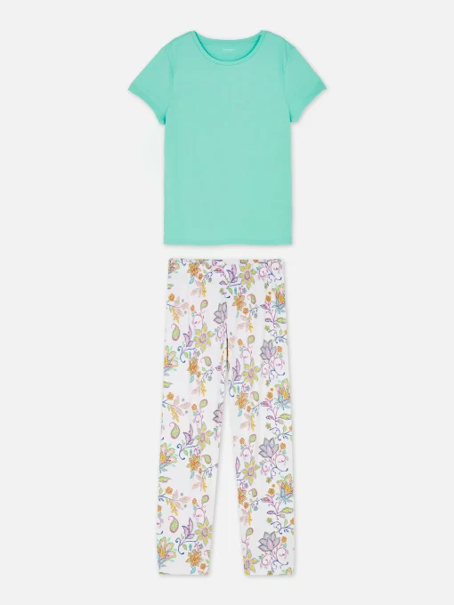 Printed Short Sleeve Pajamas