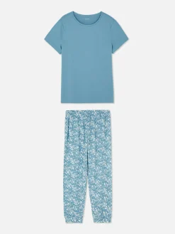 Printed Short Sleeve Pajamas