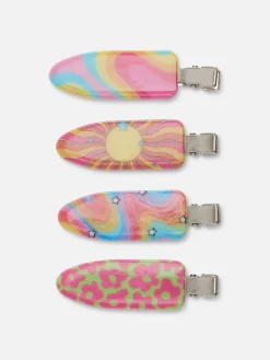 PS Patterned No Dent Hair Clips