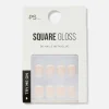 PS Square French Tip Gloss Faux Nails