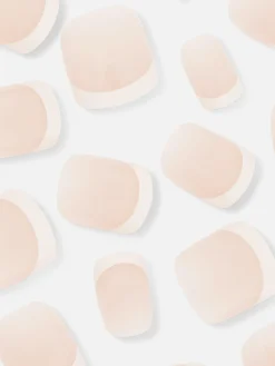 PS Square French Tip Gloss Faux Nails