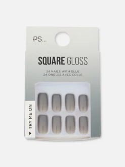 PS Square Gloss Faux Nails