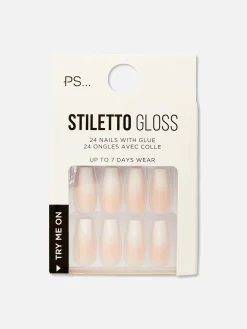 PS Stiletto Gloss Ombré Faux Nails