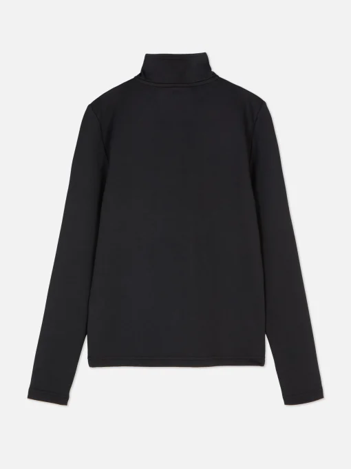 Quarter Zip Track Top With Thumb Holes