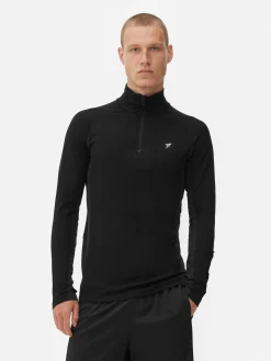 Quarter-Zip Long Sleeve Gym Top