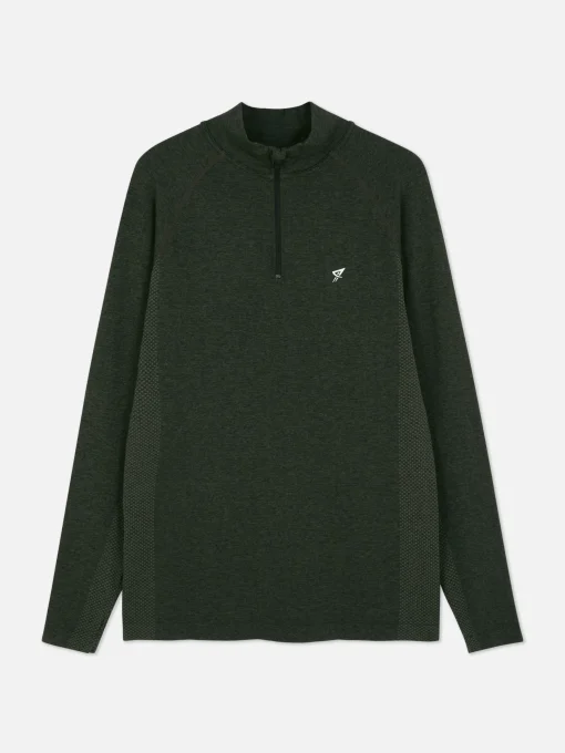 Quarter-Zip Long Sleeve Gym Top