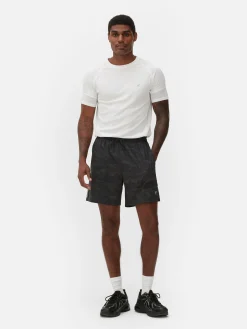 Reflective Print Gym Shorts