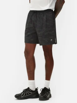 Reflective Print Gym Shorts