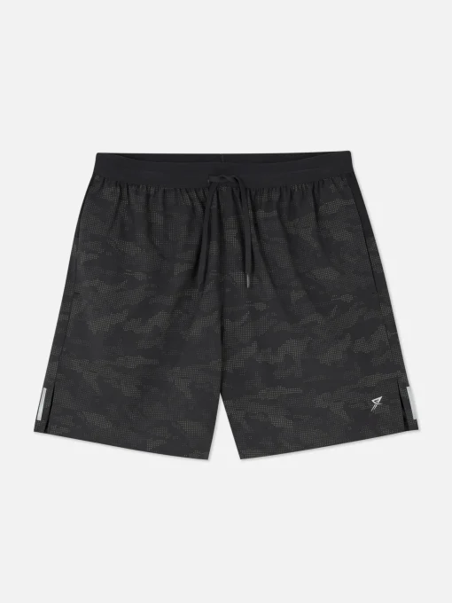 Reflective Print Gym Shorts