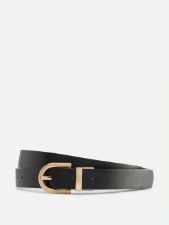 Reversible Faux Leather Belt
