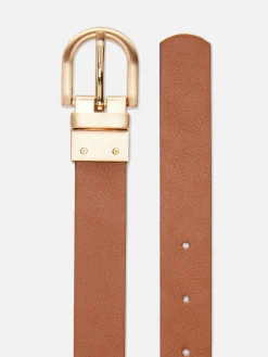 Reversible Faux Leather Belt