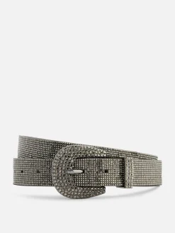 Rhinestone Buckle Belt