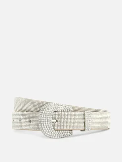 Rhinestone Buckle Belt