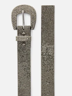Rhinestone Buckle Belt