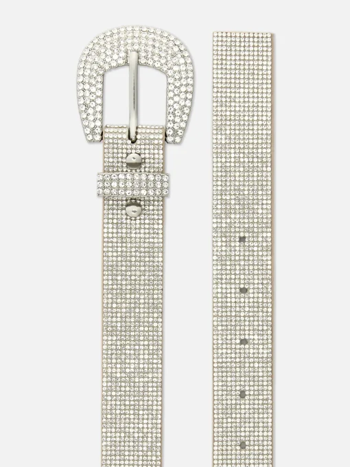 Rhinestone Buckle Belt